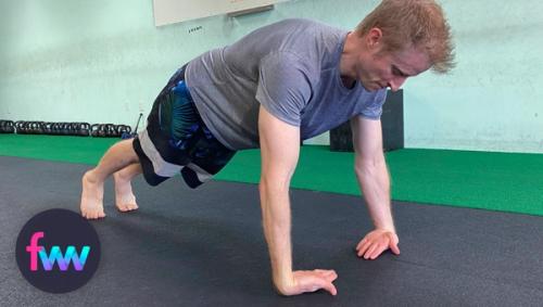 Dan showing how to do the top of hands pushup.