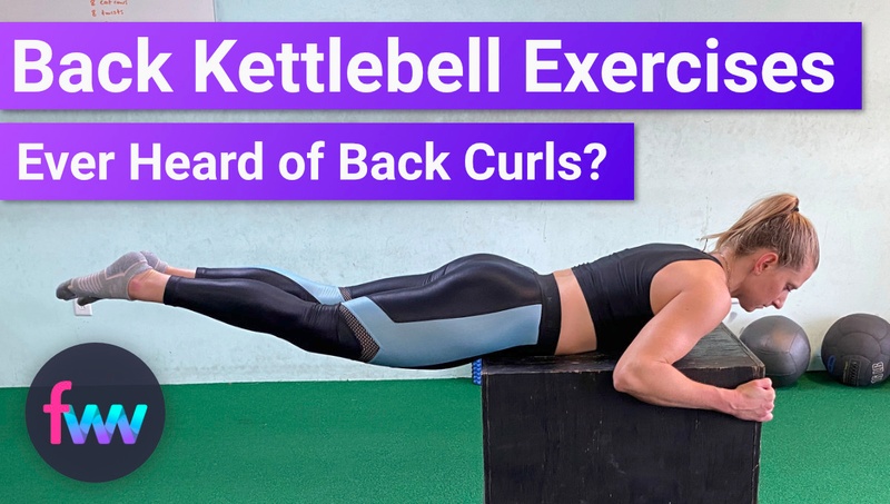Kindal doing a back curls without the kettlebell.