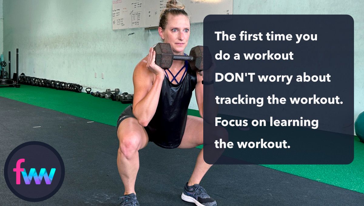 The first time you do an assessment workout, focus on learning the workout. You don't have to track the workout.