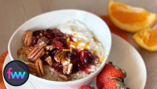 High protein cranberry oatmeal