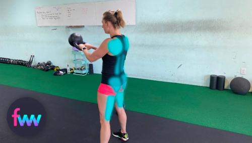 Kindal showing what is really working during your kettlebell swings.