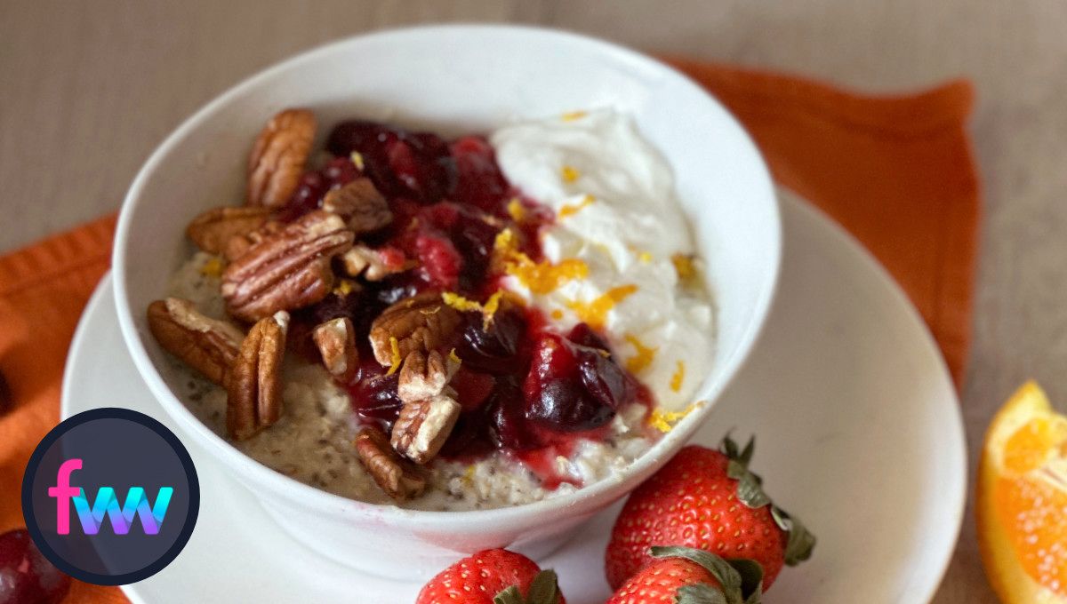 High protein cranberry oatmeal