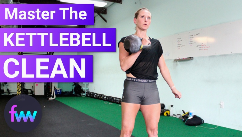 Kindal cleaning a kettlebell 