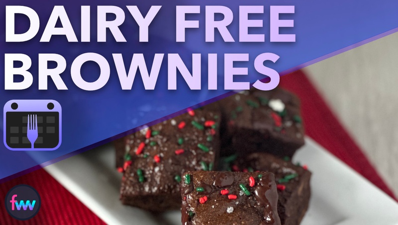 Dairy free and gluten free fudge dripping brownies.