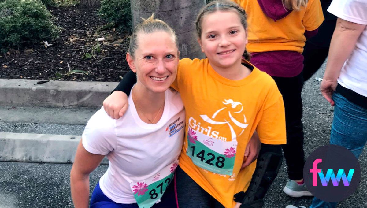 Kindal with her niece running a race together.