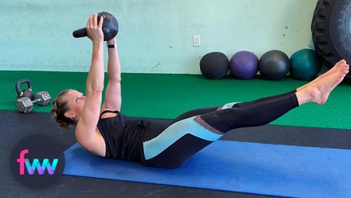 Kindal at the start of the hollow floor press.