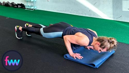 Kindal jumped back and feel right into the burpee pushup making this as smooth as possible.