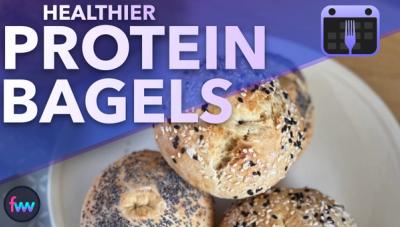 A delicious recipe for the healthiest protein bagels you can possibly make. And they have 19g of protein in them.
