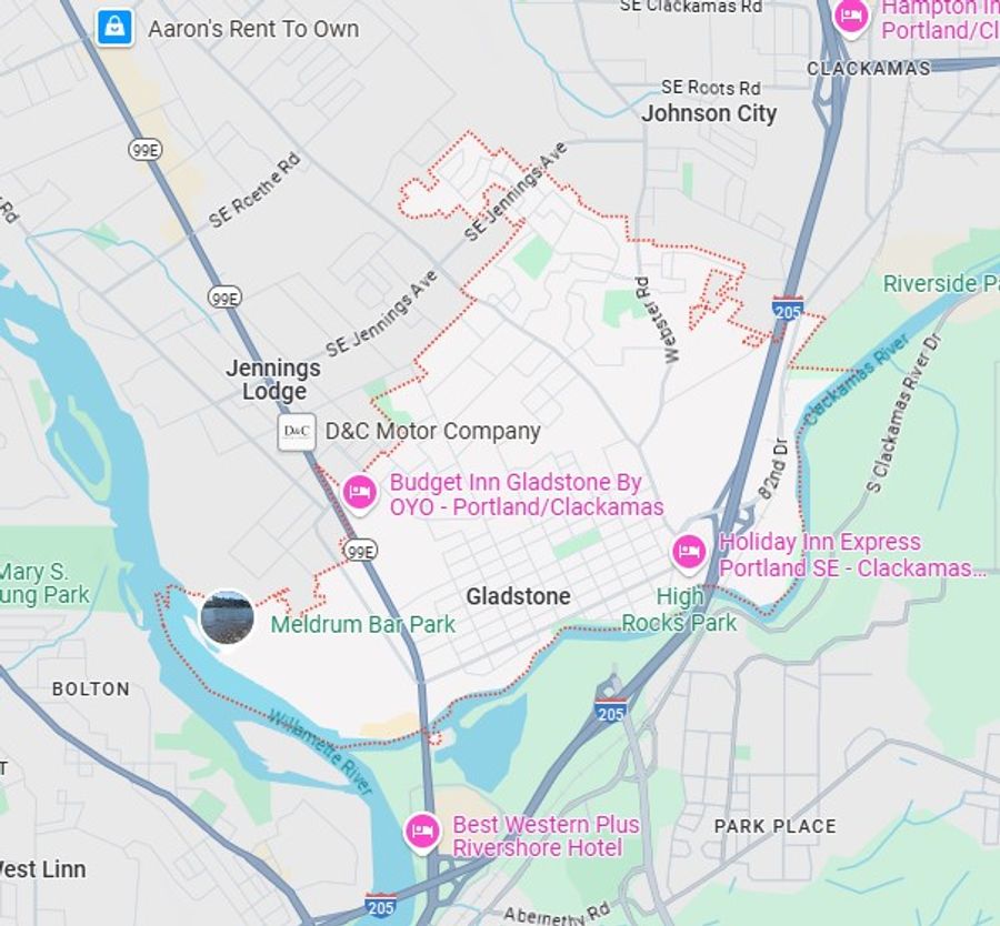 Gladstone service area map