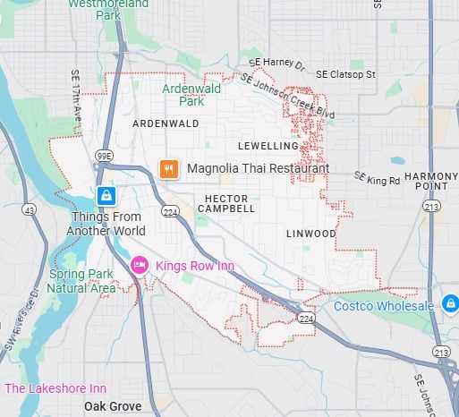 Milwaukie service area map
