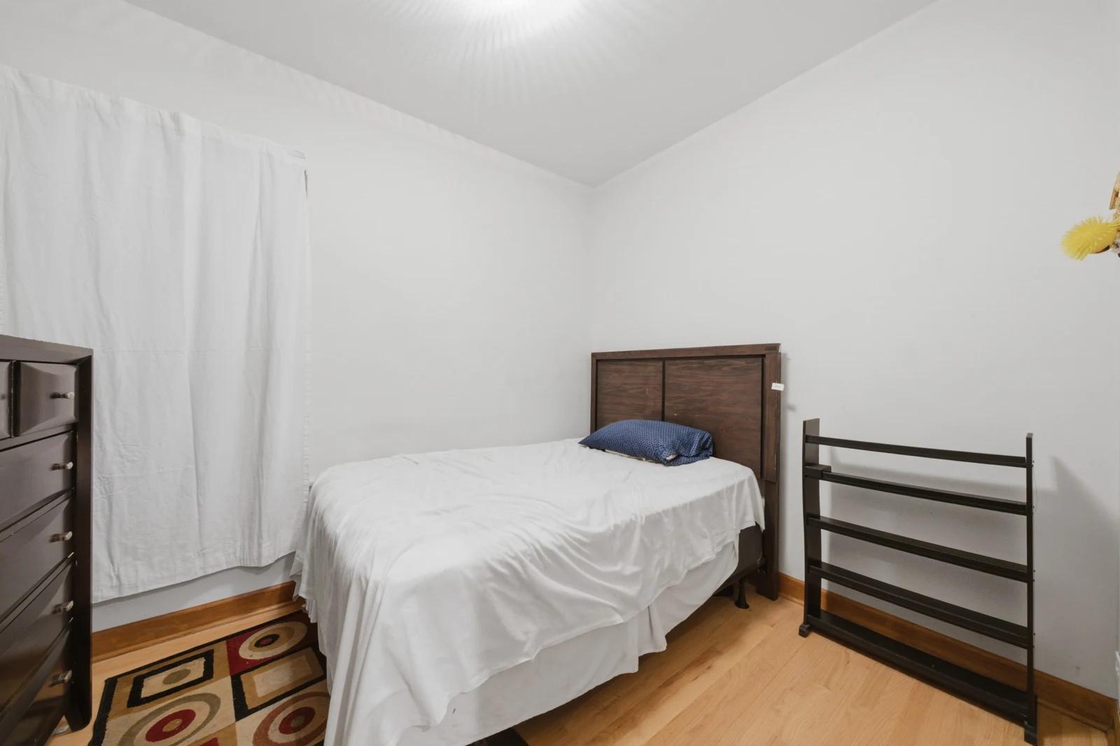 Bedroom overlooking the yard