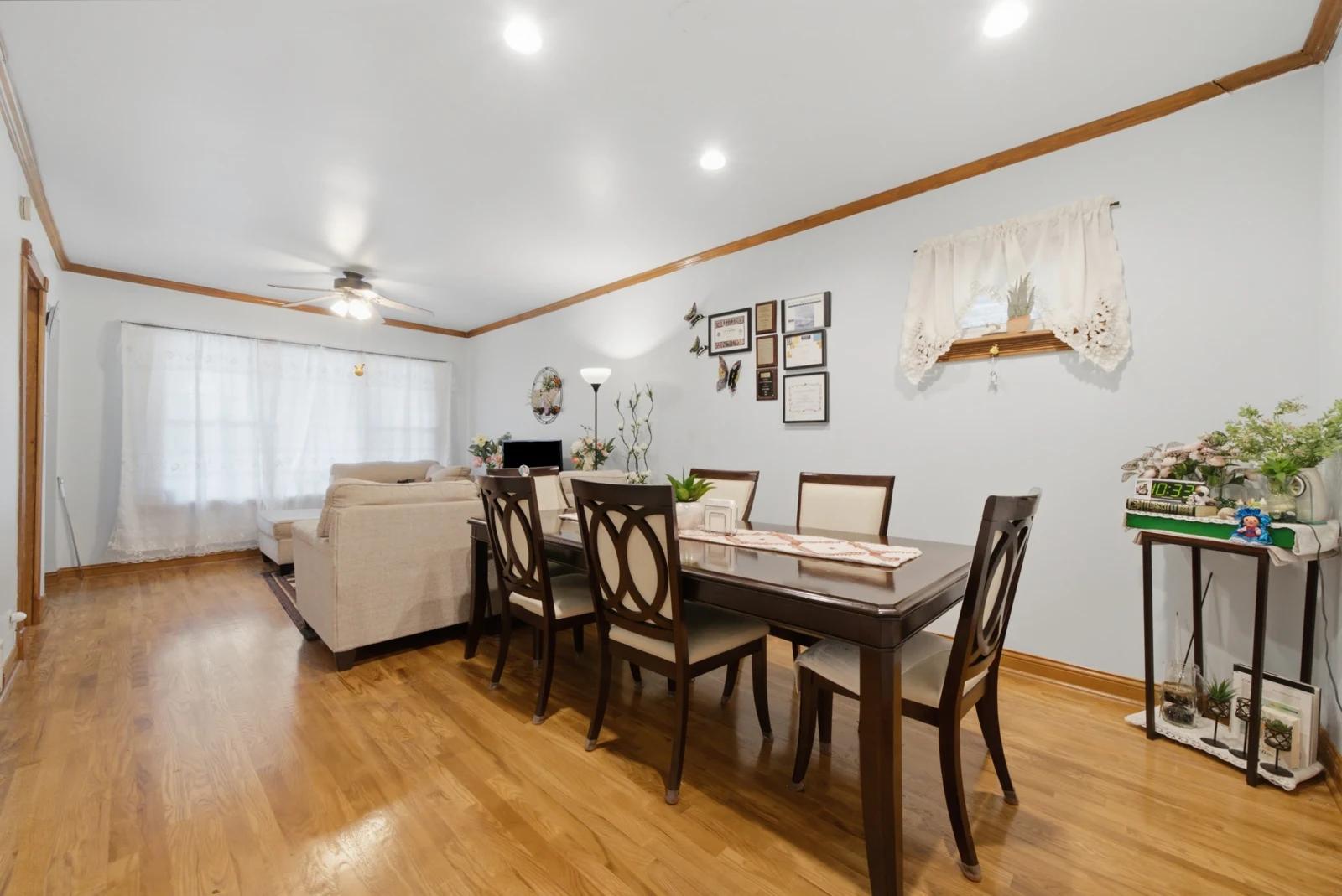 Dining room facing the living area