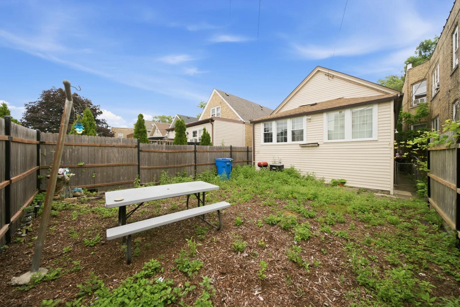 Backyard and rear exterior