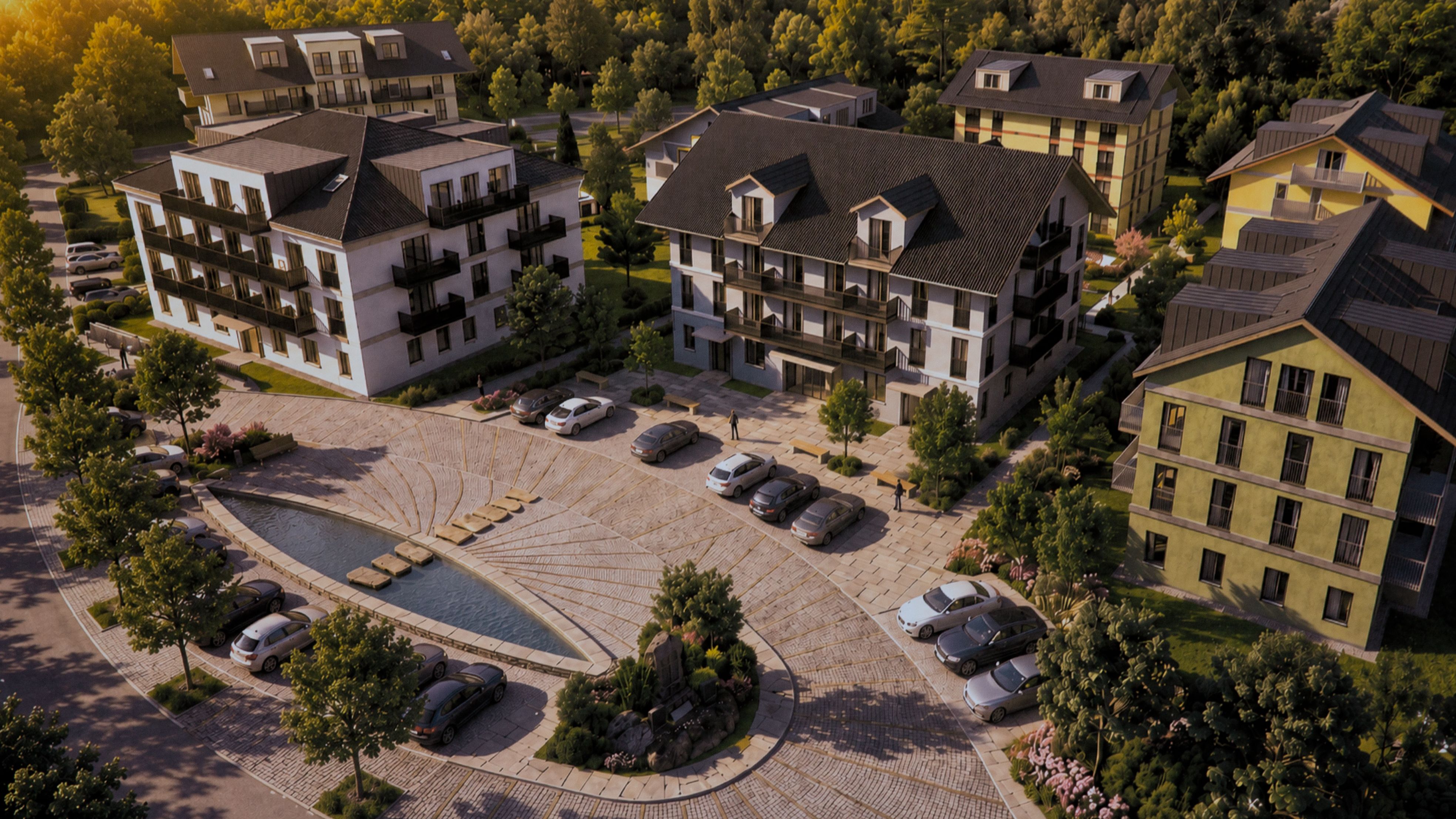 Visualisierung neue Ortsmitte Bad Heilbrunn