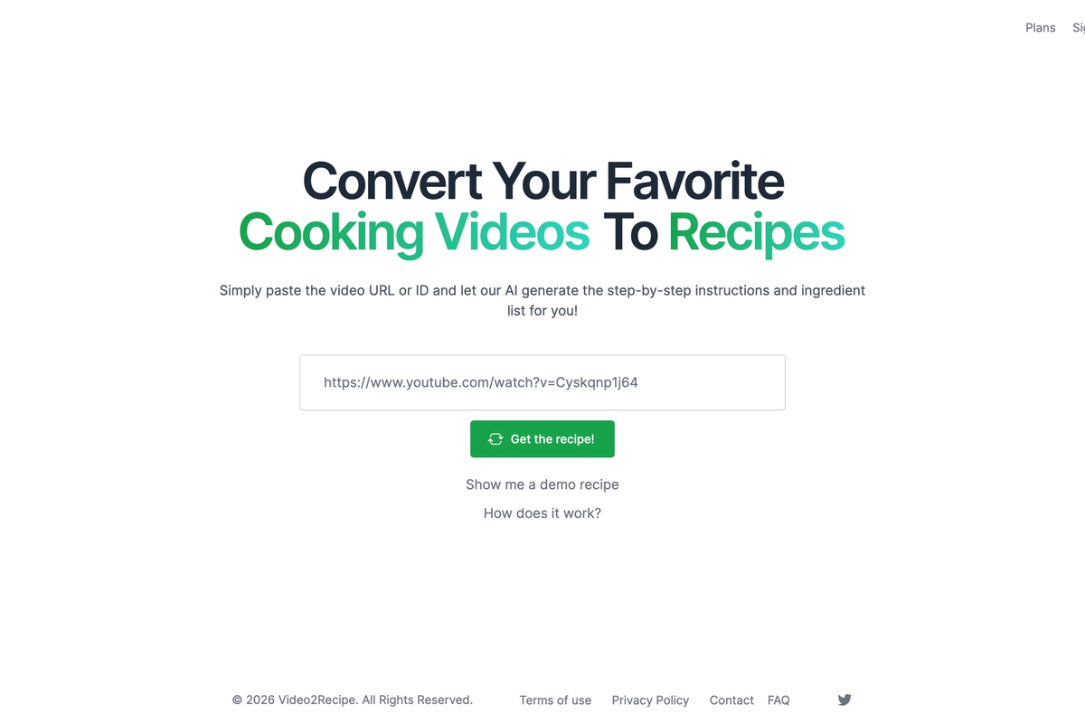 video2recipe