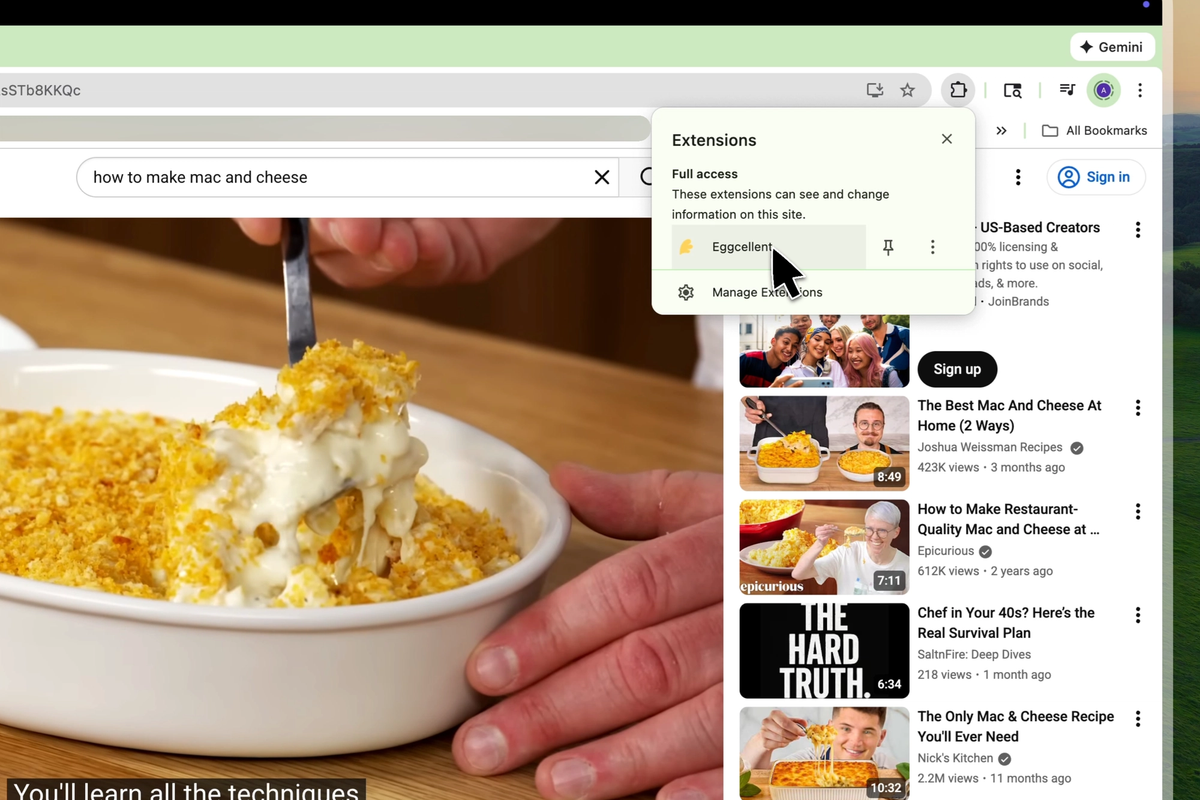 recipe scraper chrome extension