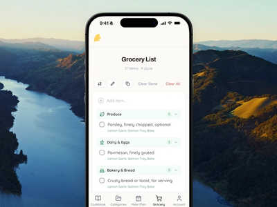 grocery list feature