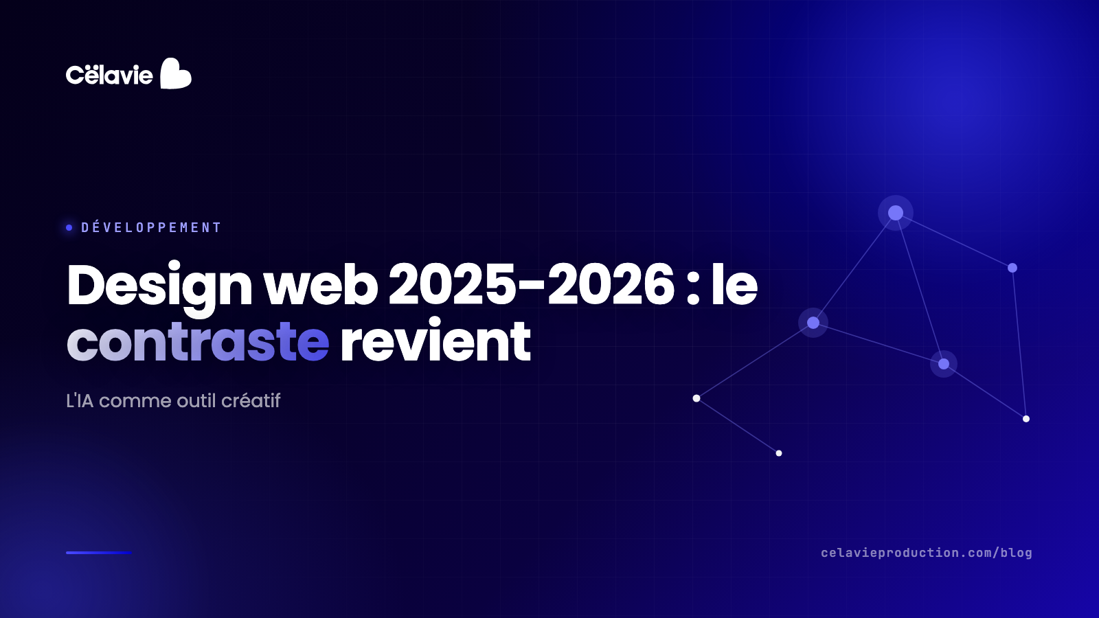 Tendances design web 2025-2026 : le retour du contraste et l'IA comme outil créatif