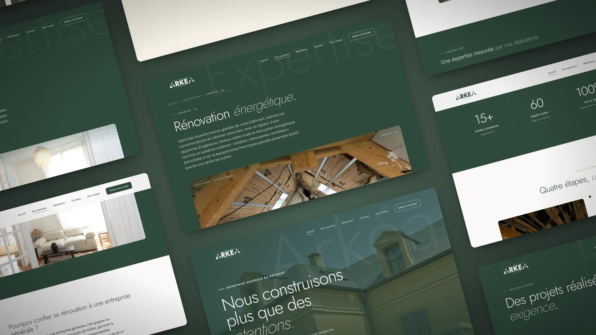 Maison Arkéa - Site vitrine pour une entreprise générale du bâtiment