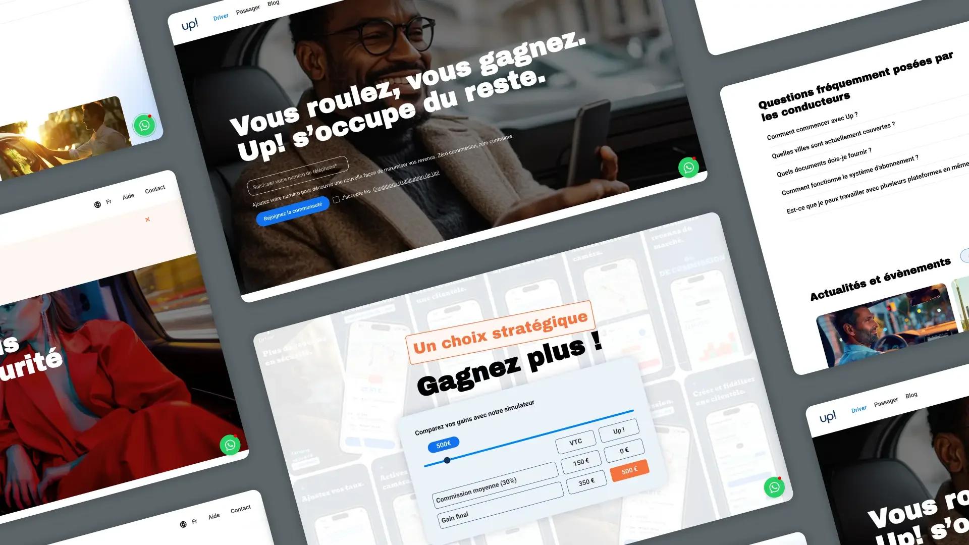 Up! - Site vitrine pour un projet VTC