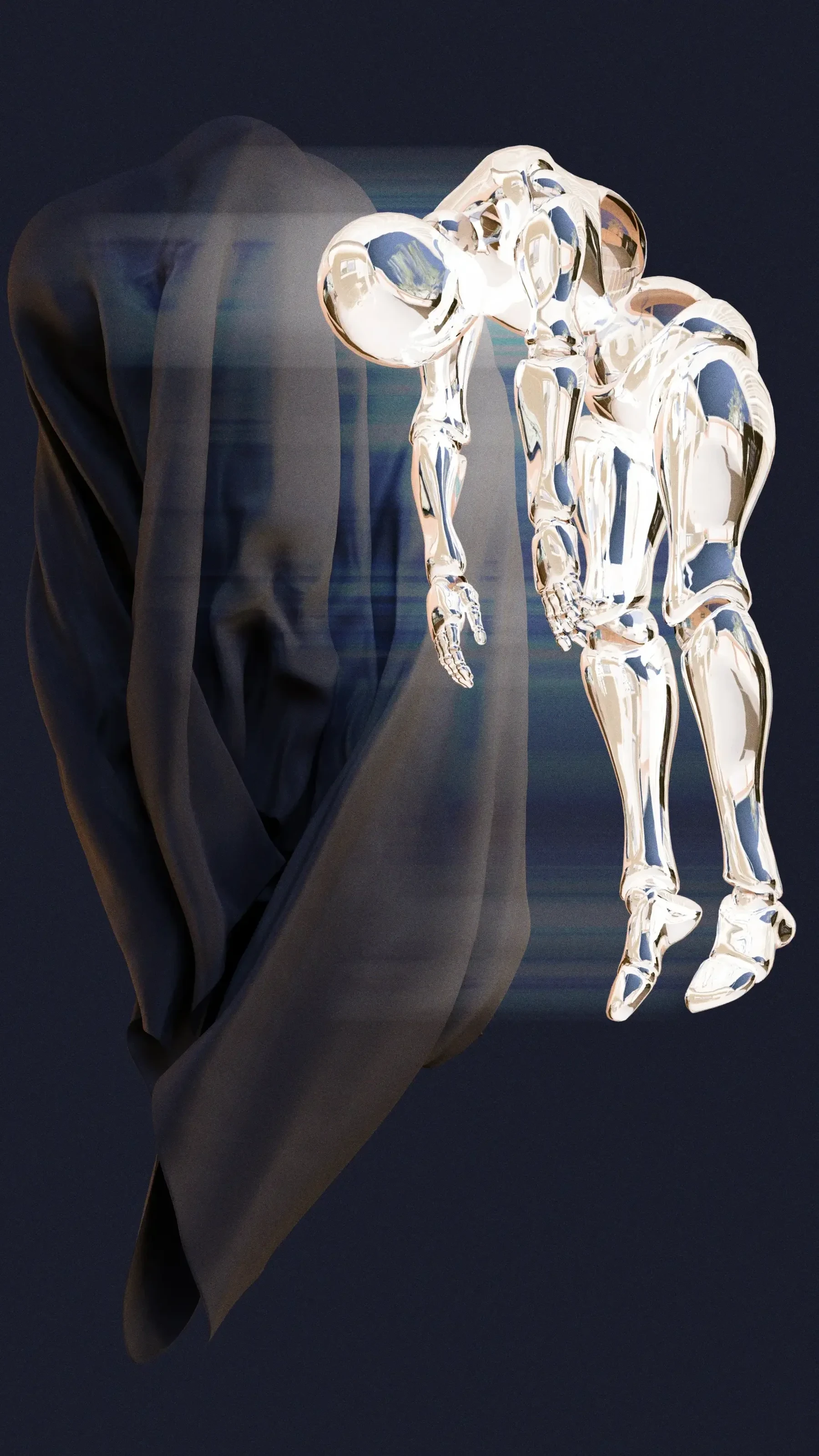 Robot chrome 3D · image 2