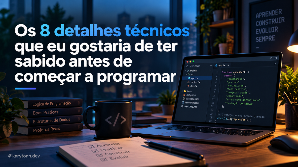 Os 8 detalhes técnico que eu gostaria de ter sabido antes de começar a programar