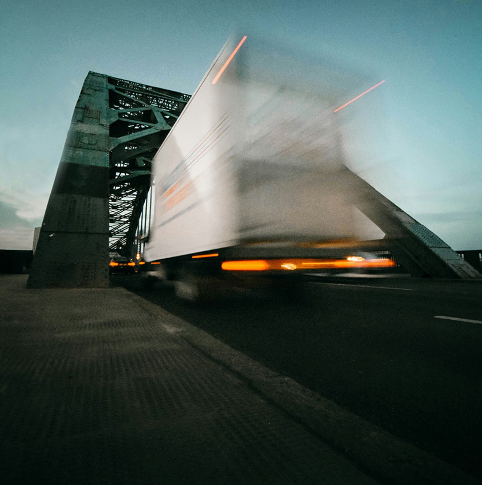 Track entering a bridge