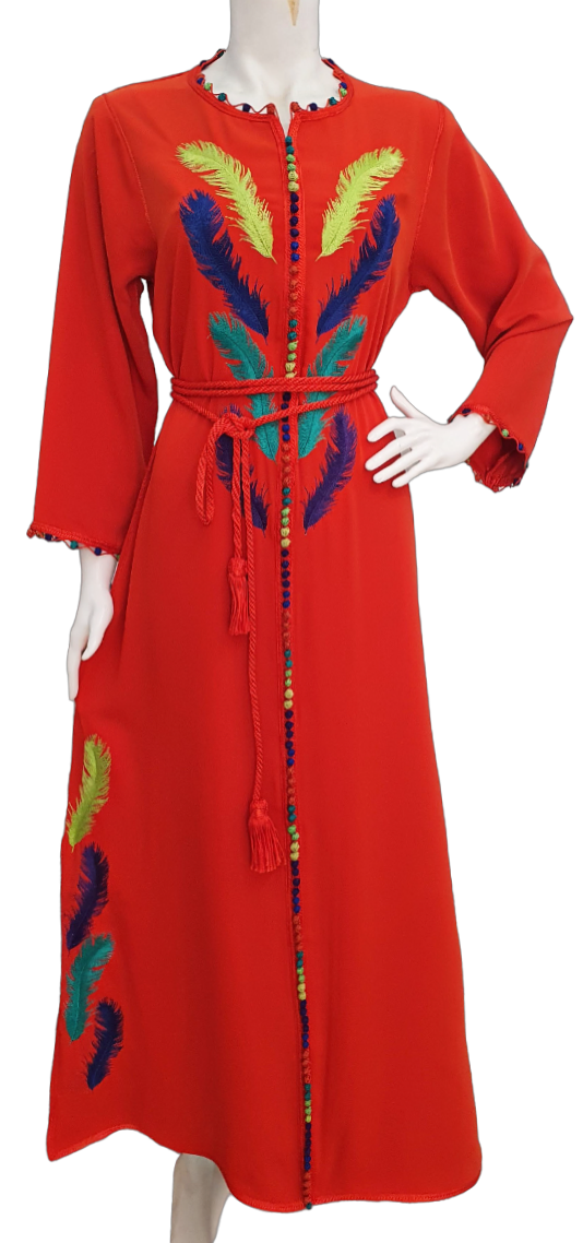 Caftan avec Broderie Informatisée