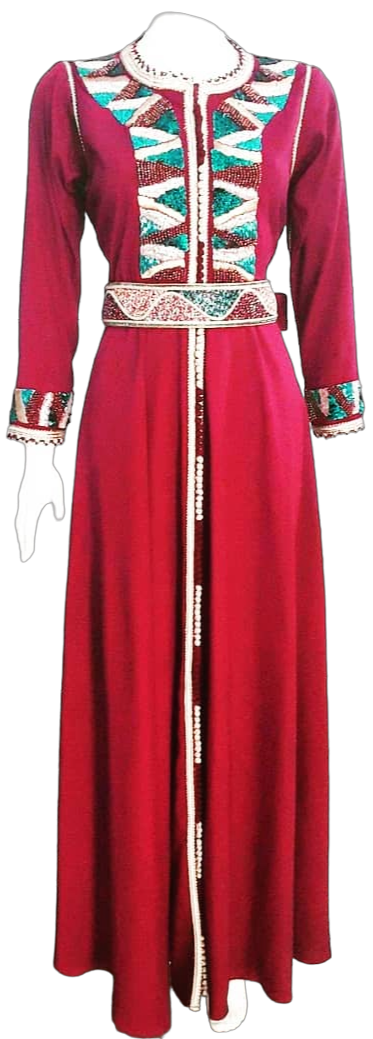 Caftan en Crêpe Perlée