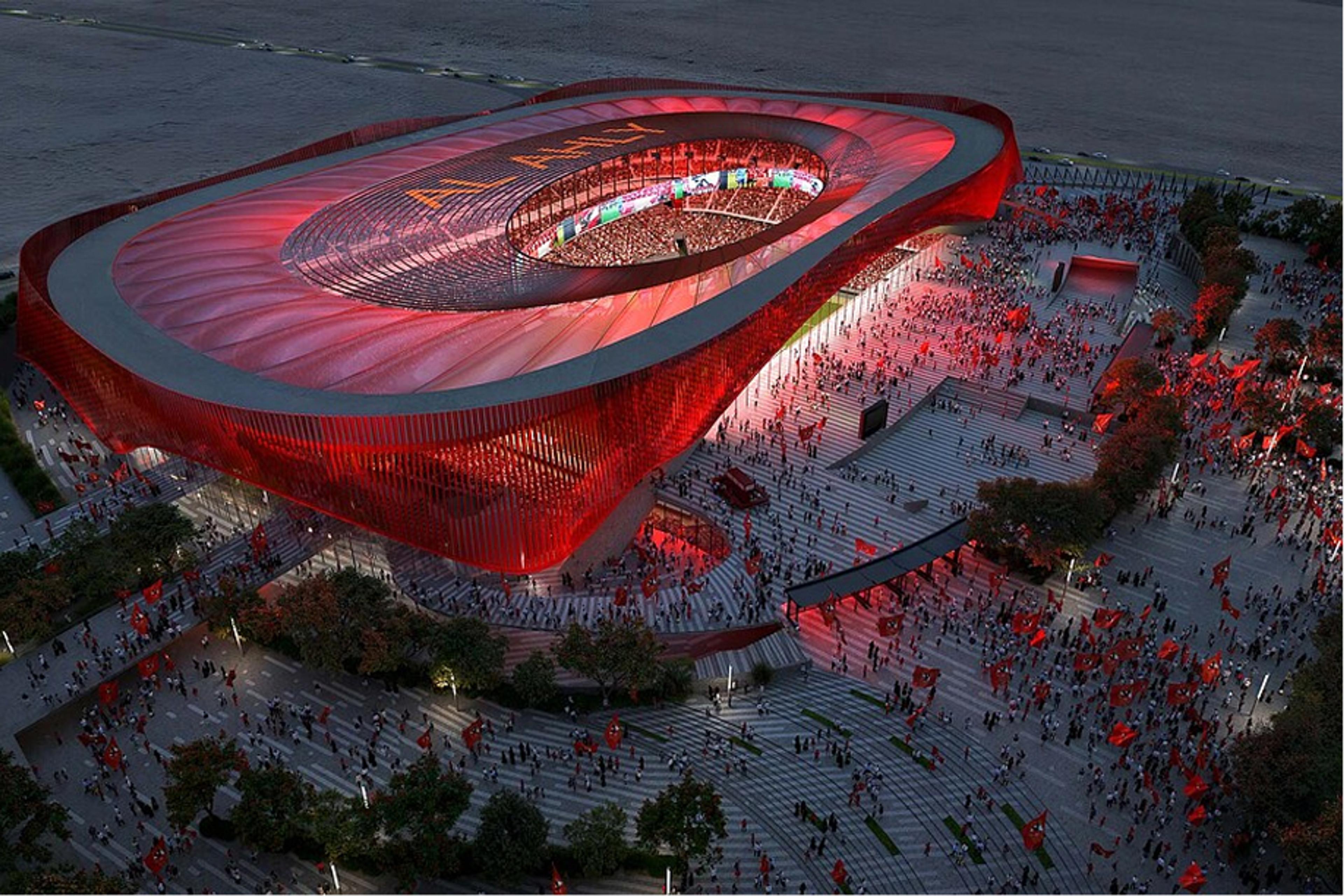 Stadium arial view