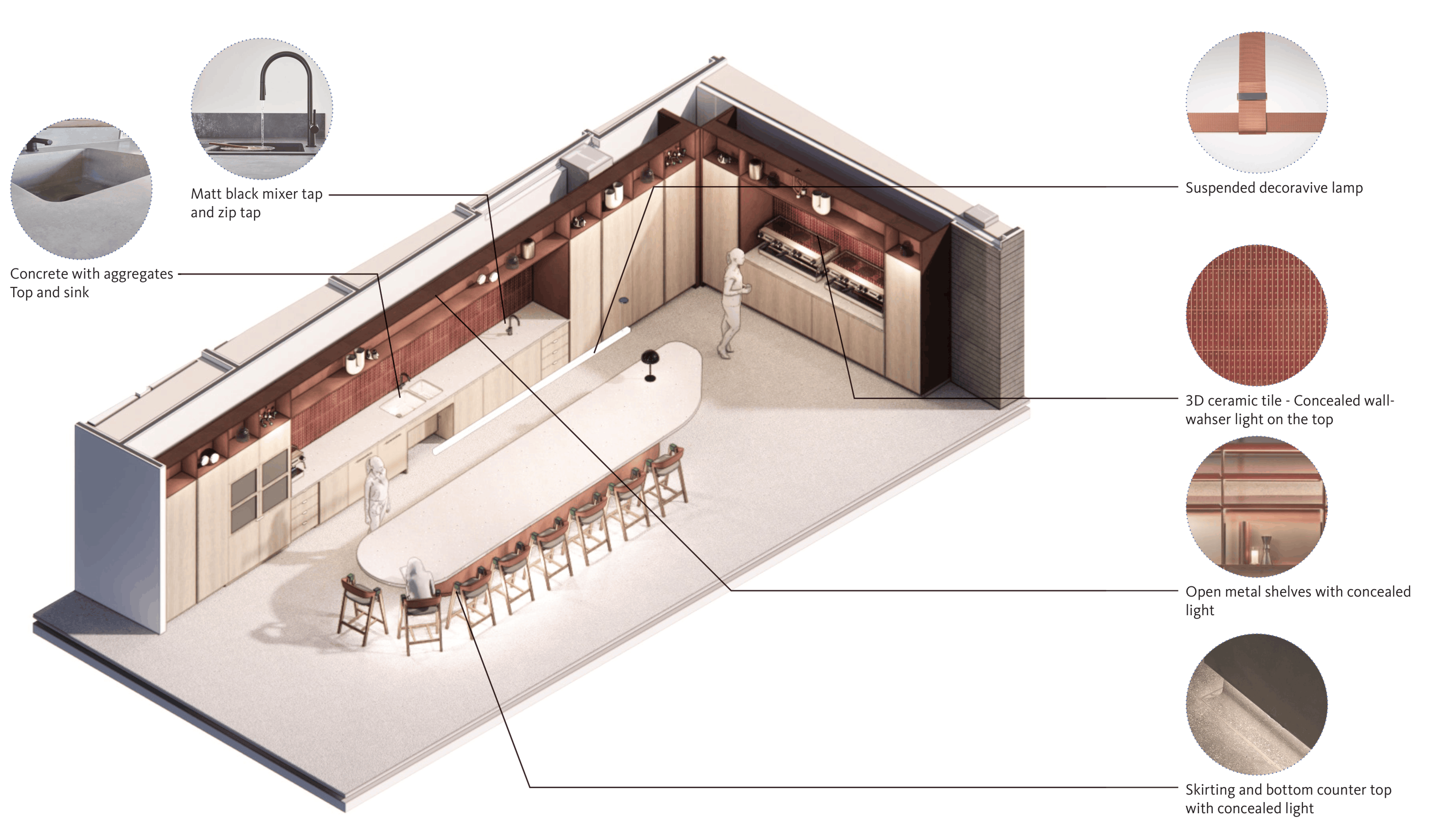 Workplace Lounge Axonometric
