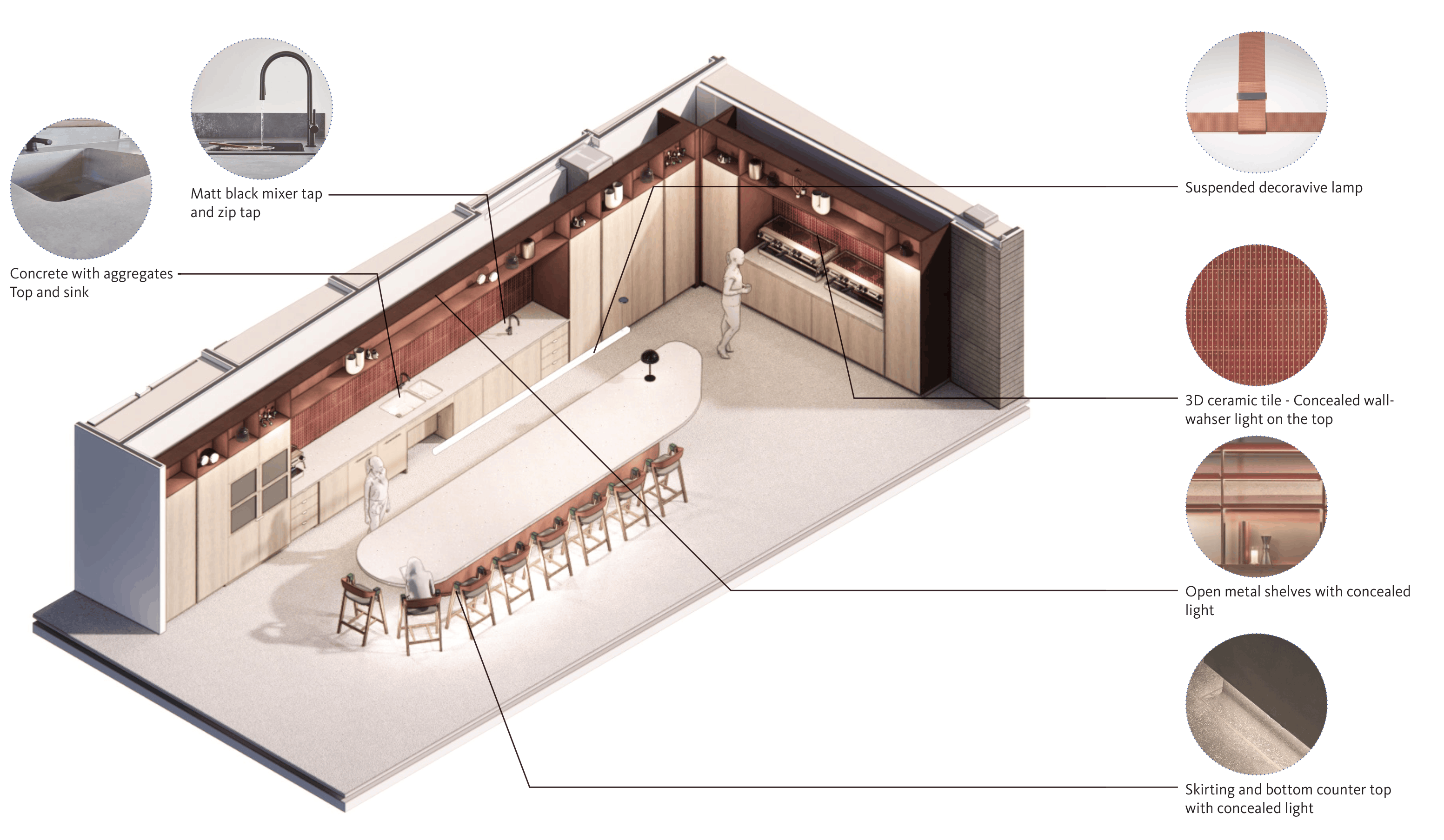 Workplace Lounge Axonometric