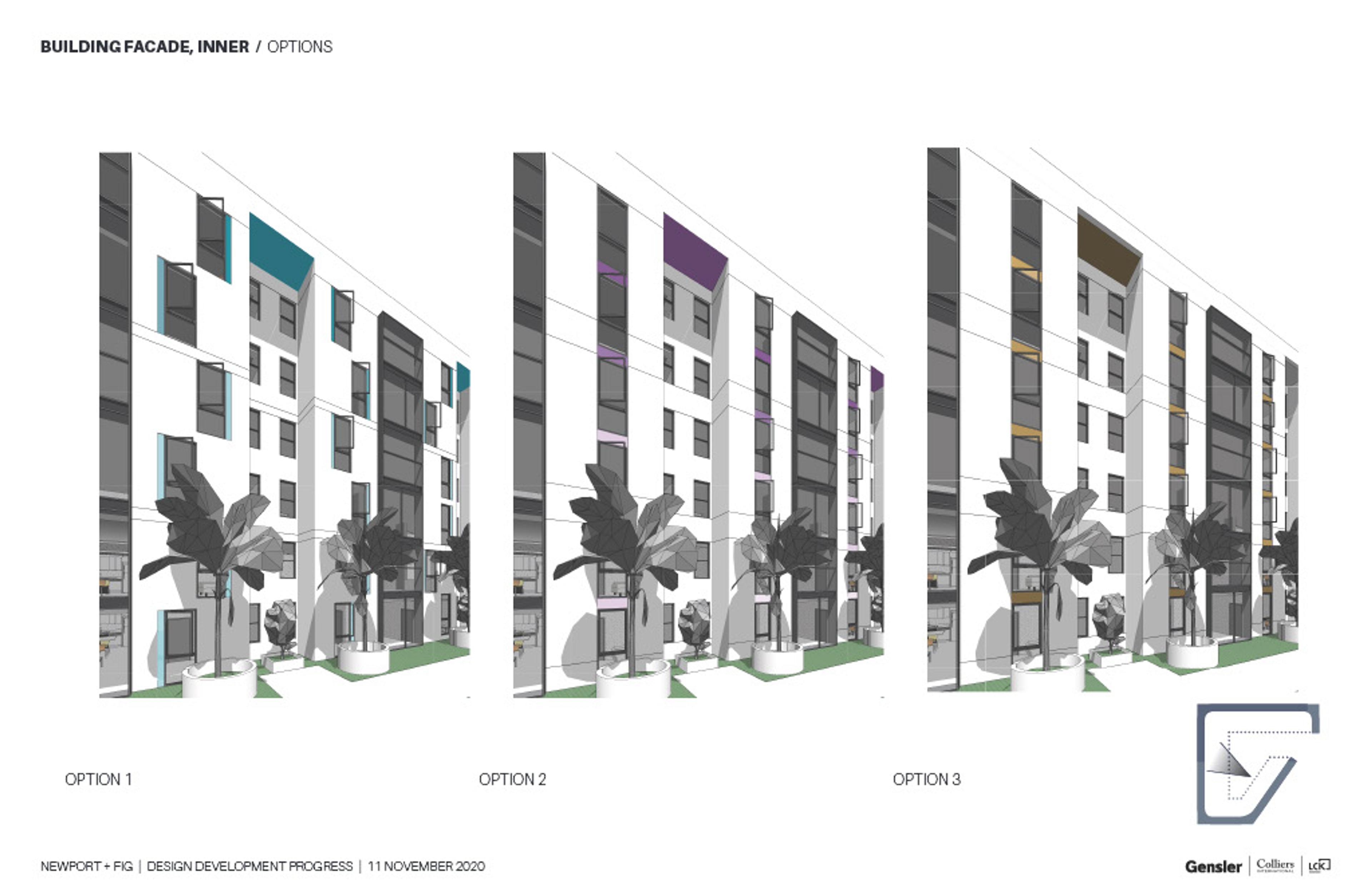 Studying Courtyard Facade Options