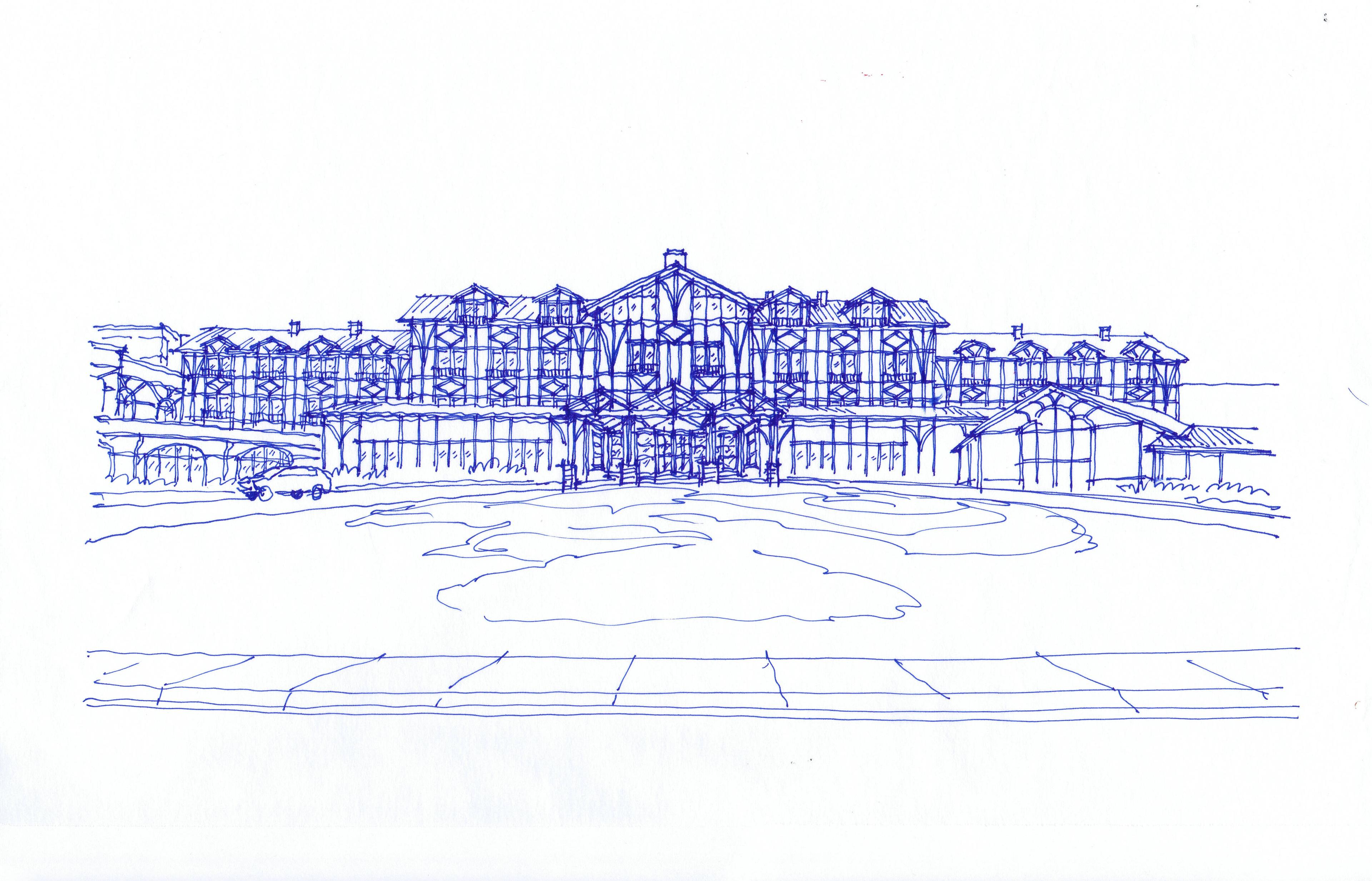 Lodge Exterior Sketch
