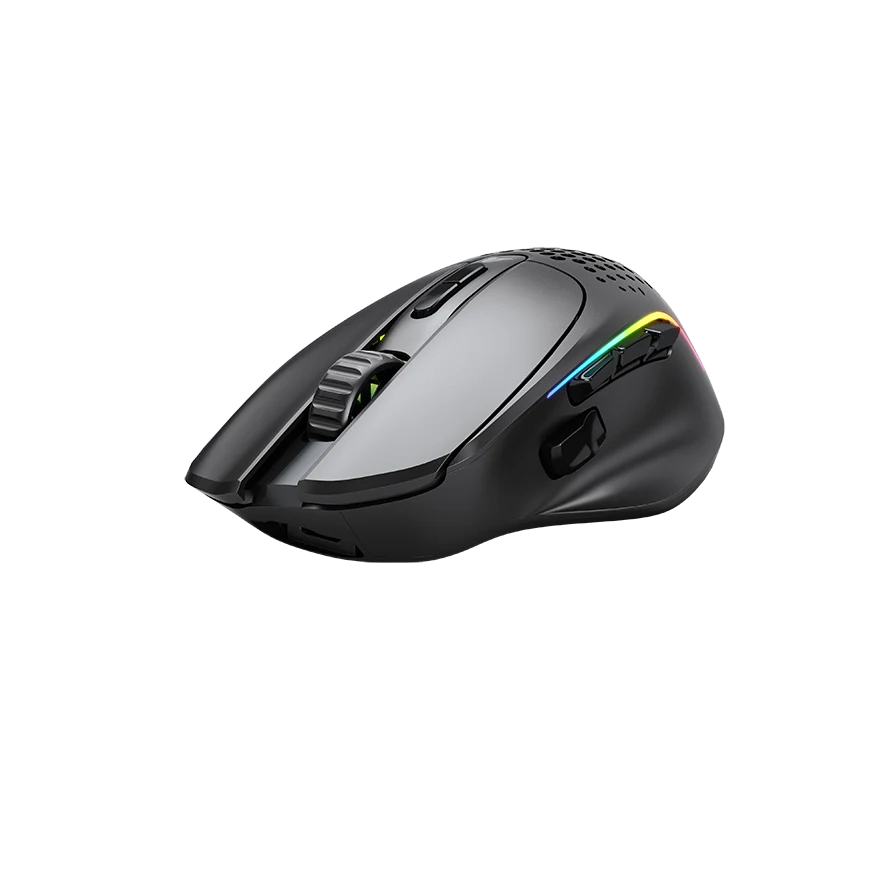 front angle view of Model I 2 Wireless Black mouse