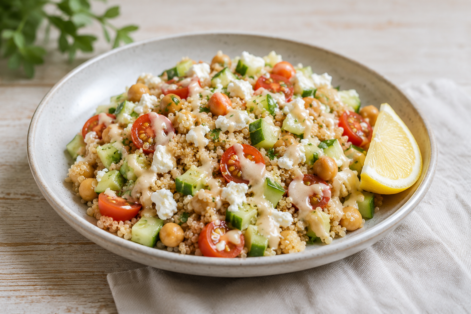 Mediterranean Chickpea & Quinoa Salad — from The Fiber-Maxxing Cookbook