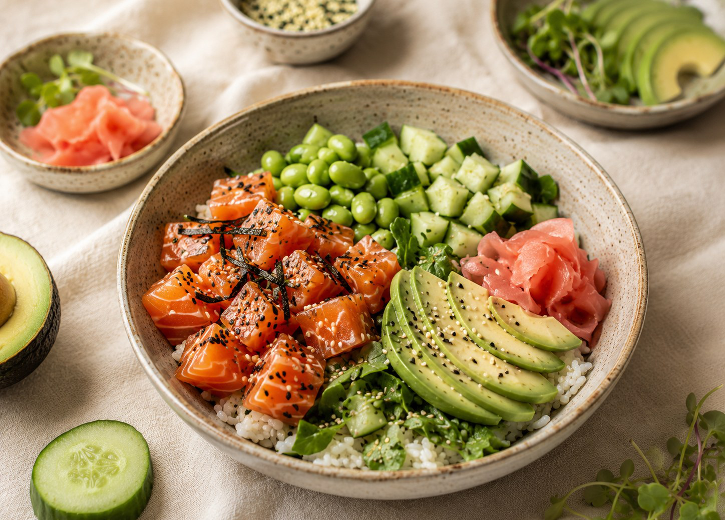 Ginger Salmon Poke Bowl — from The Anti-Inflammatory Edit