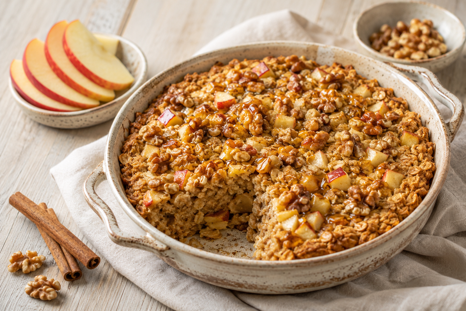 Spiced Apple & Walnut Baked Oats — from The Fiber-Maxxing Cookbook