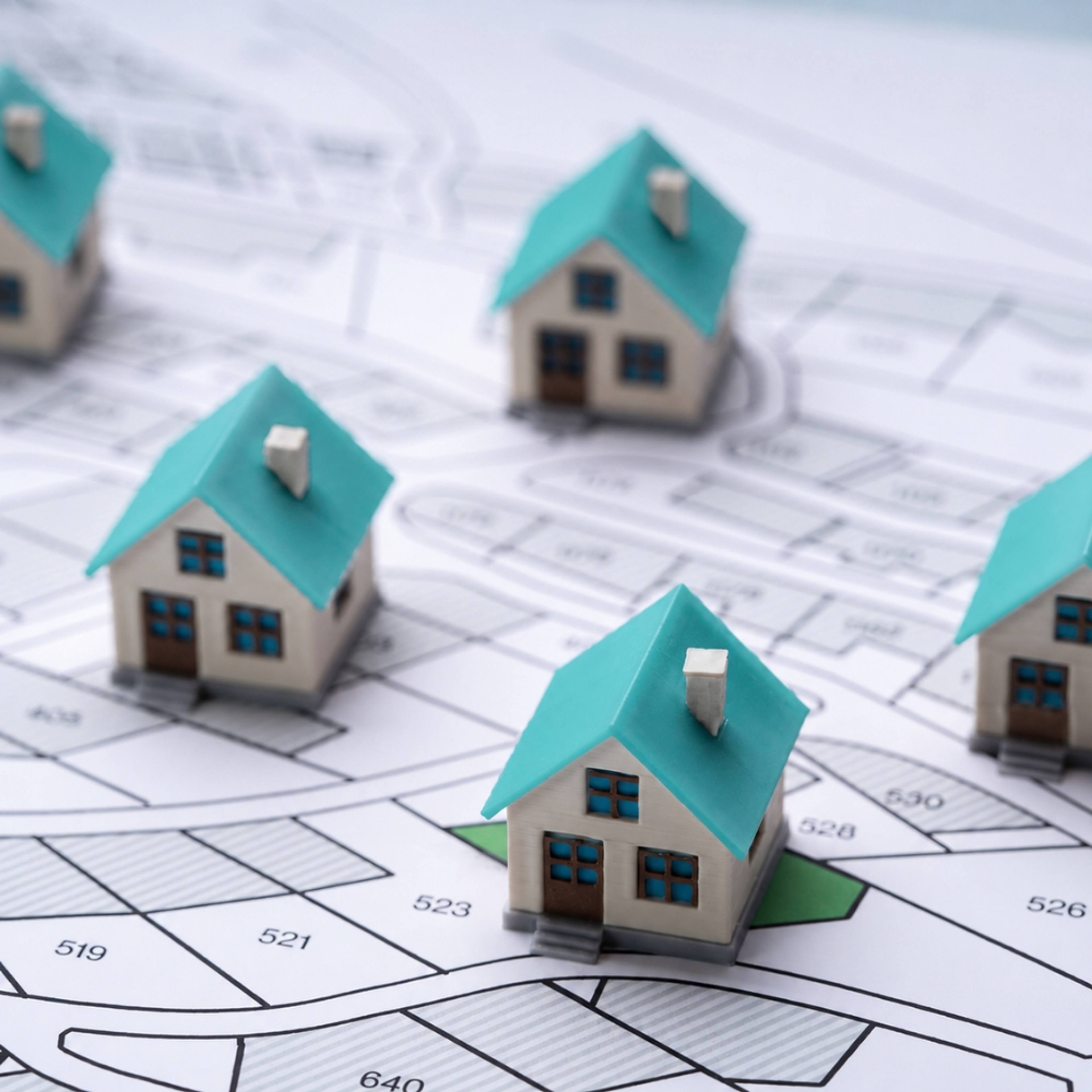 Residential land subdivision plan with home models for custom home and land packages in Adelaide.