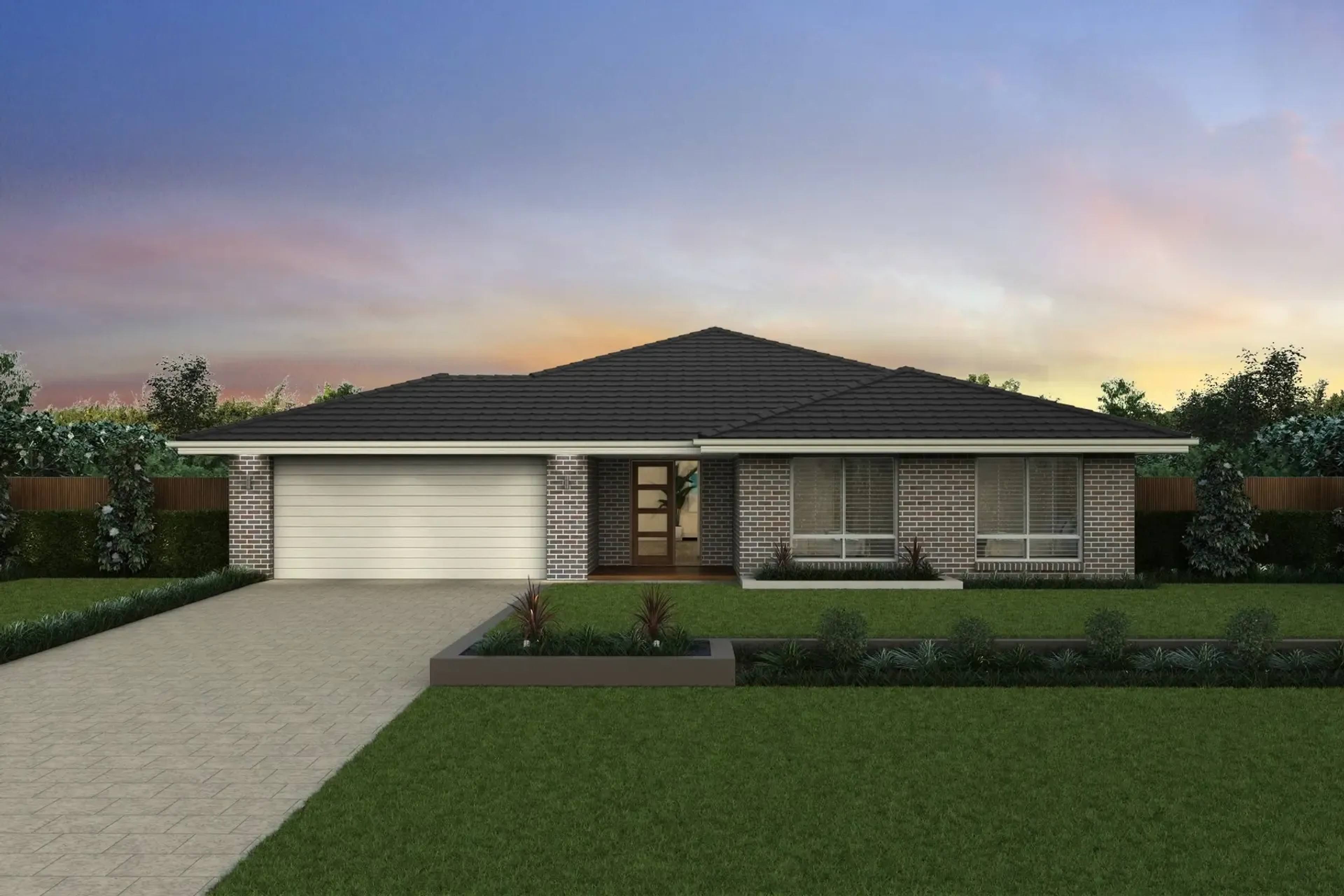Solara single storey family home with double garage and brick façade