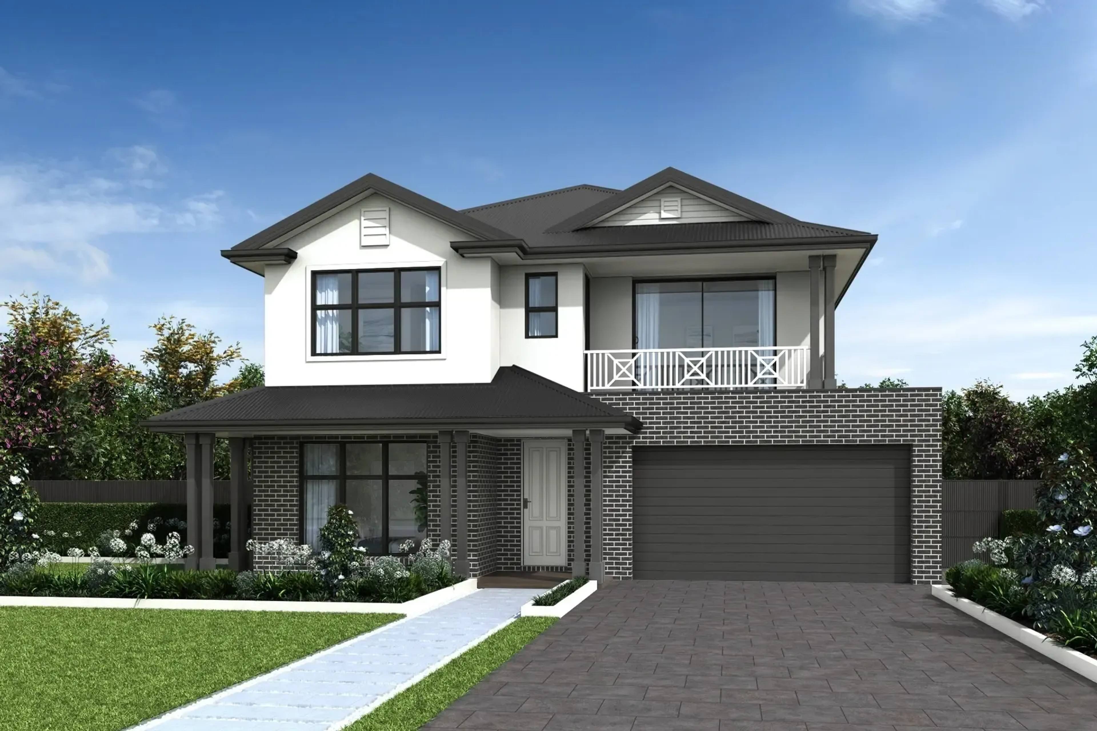 Alt Text: Chateau double storey family home with double garage
