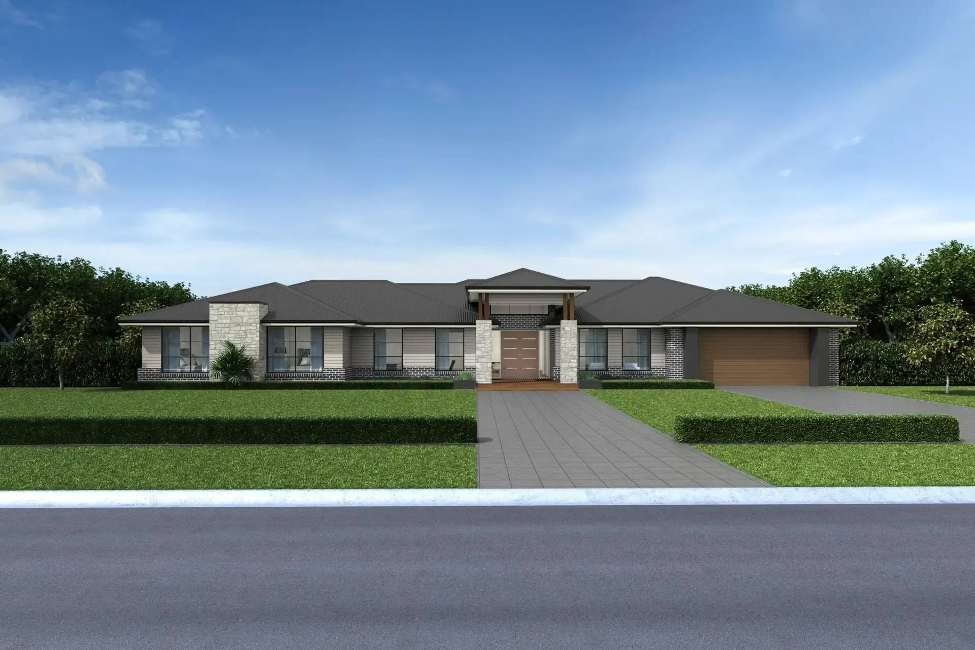 Zenith single storey villa home with grand frontage and double garage