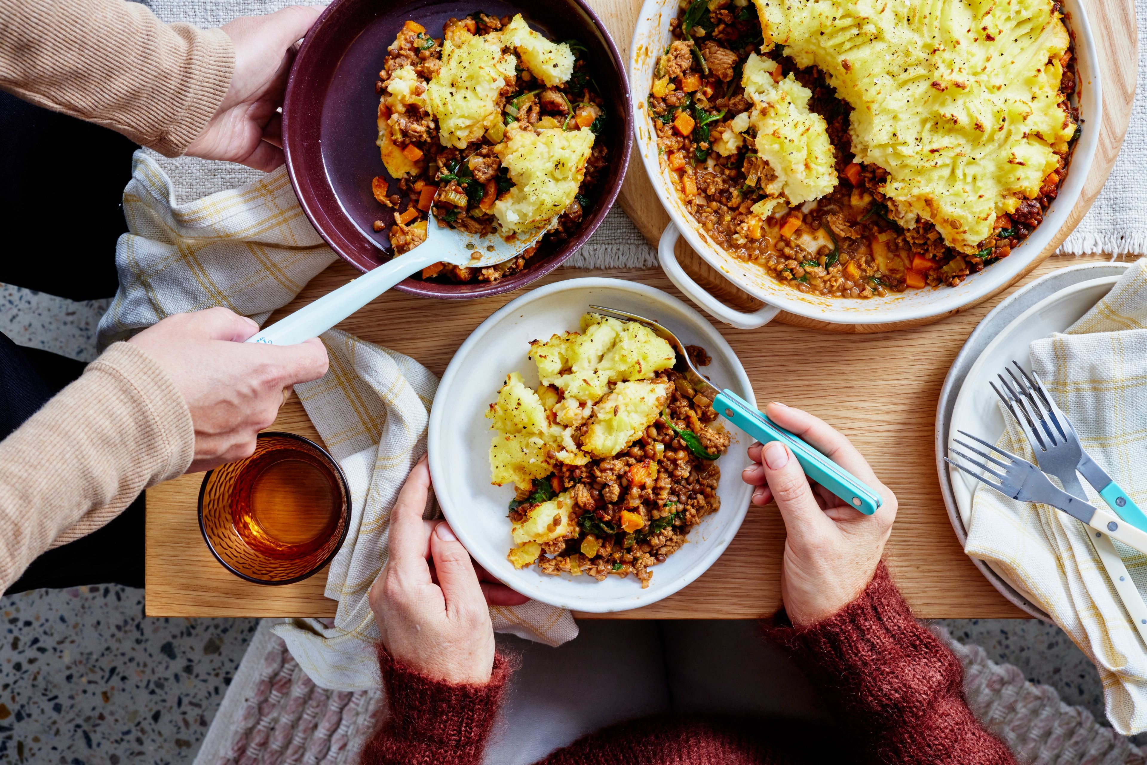 Beef and Lentil Shepherds Pie with Mash