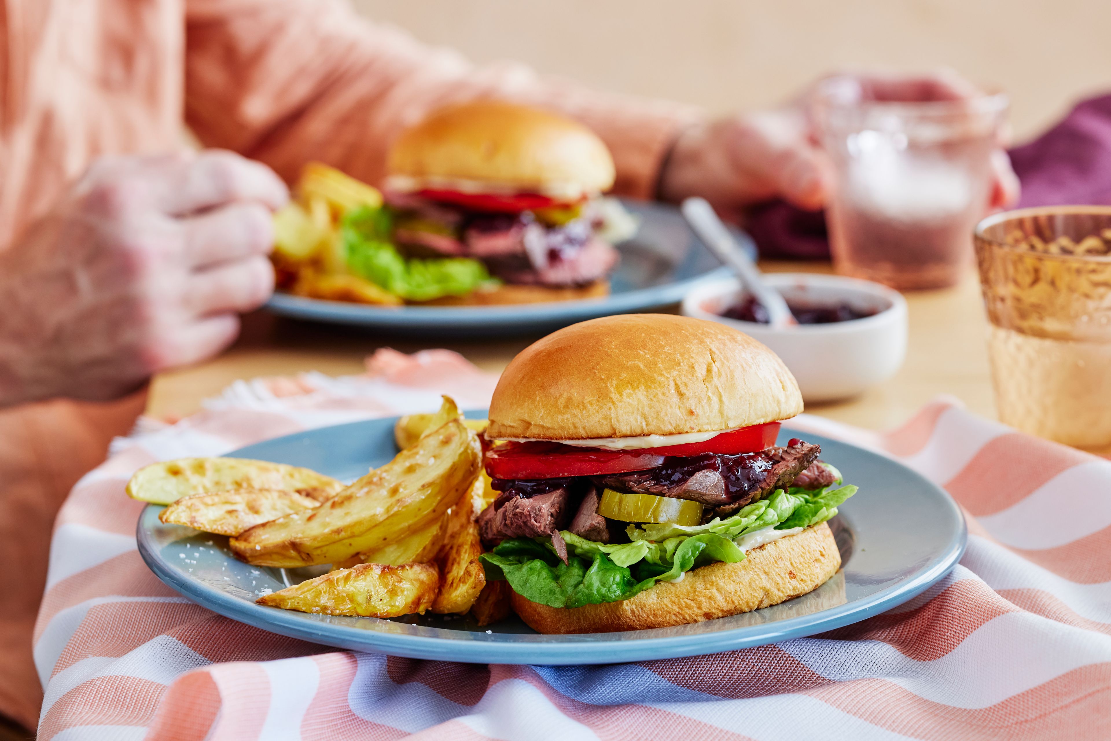 Kangaroo steak burger