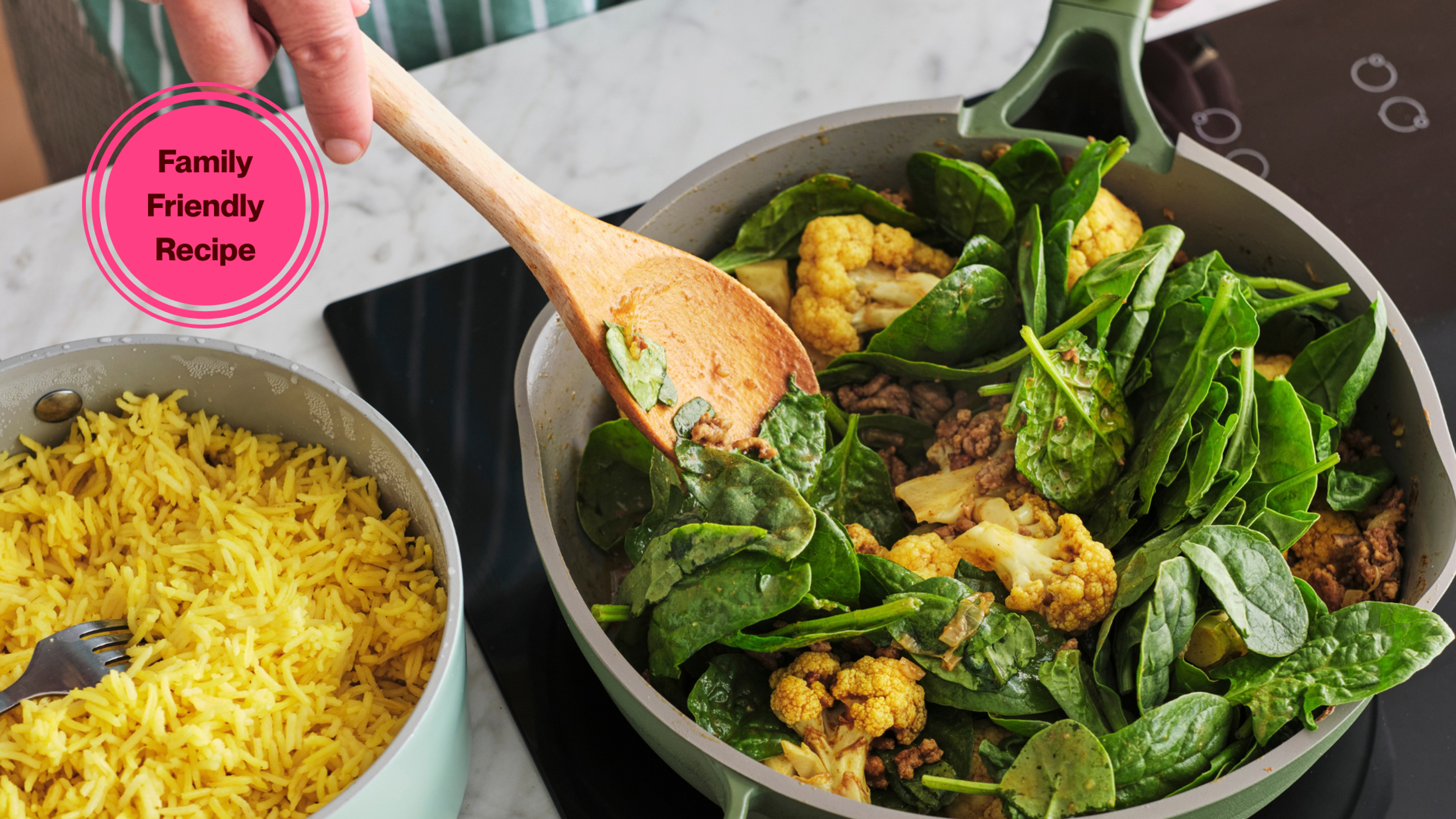 Fast Lamb and Cauliflower Korma with Turmeric Buttered Rice