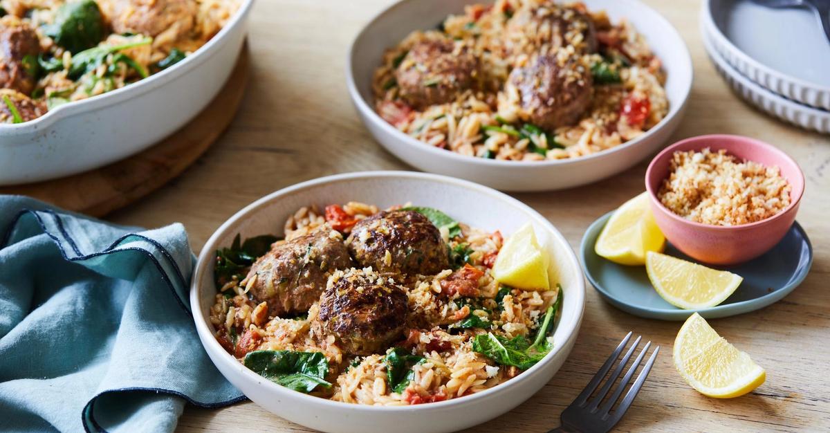 Cheesy Beef and Vegetable Meatball Risoni