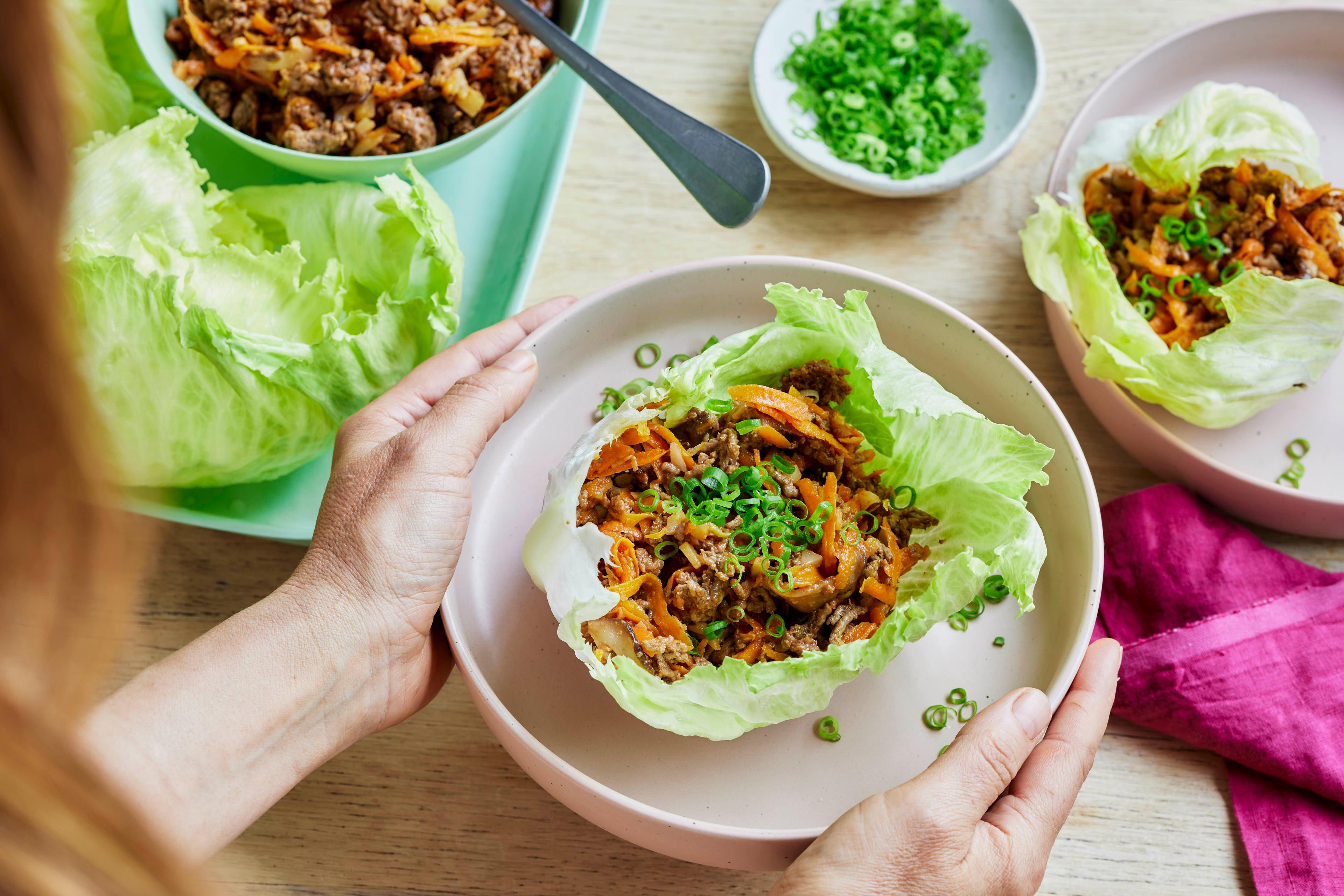 Vegetable and Beef San Choy Bao