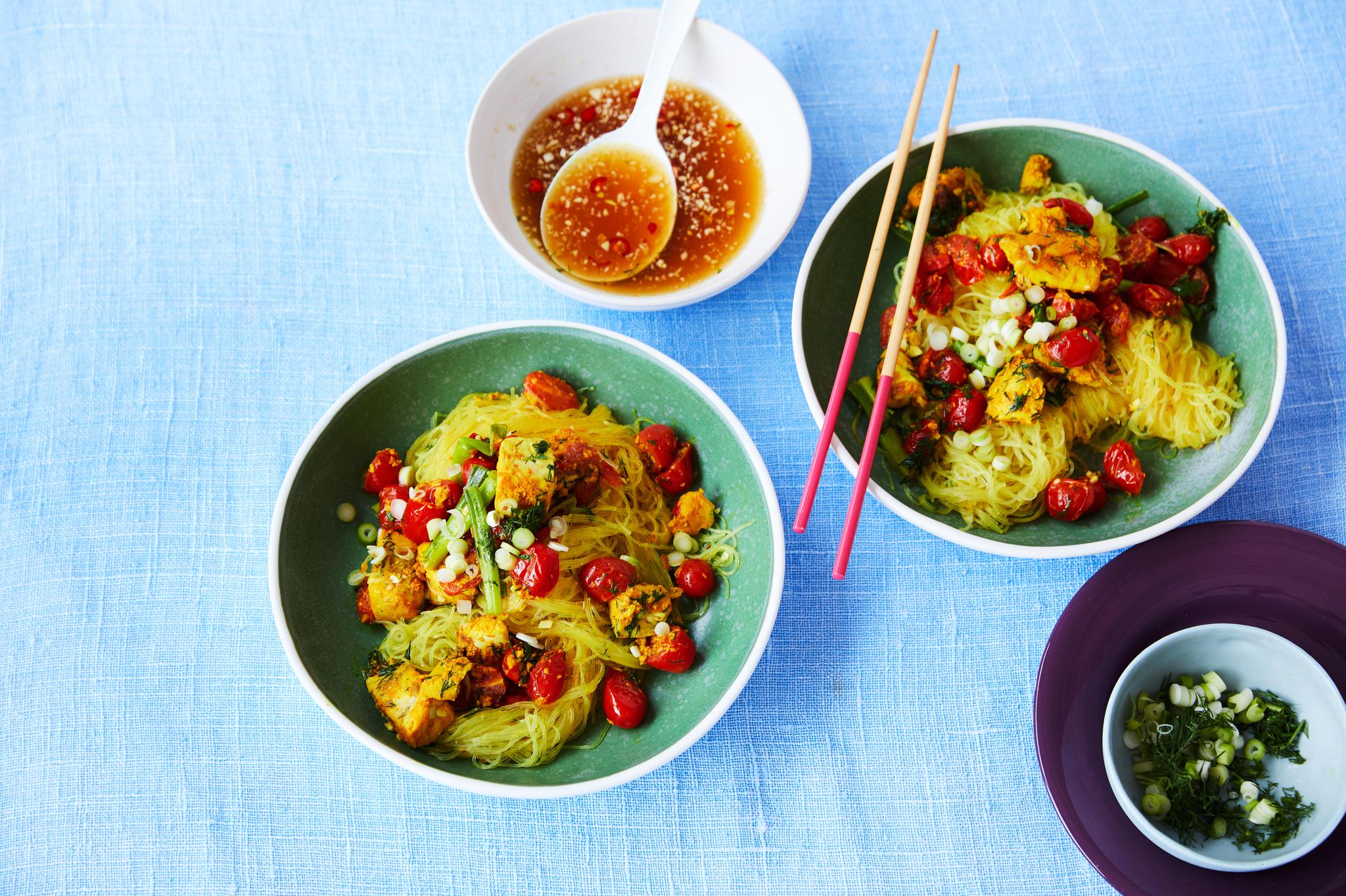 Vietnamese Turmeric Fish with Dill and Noodles