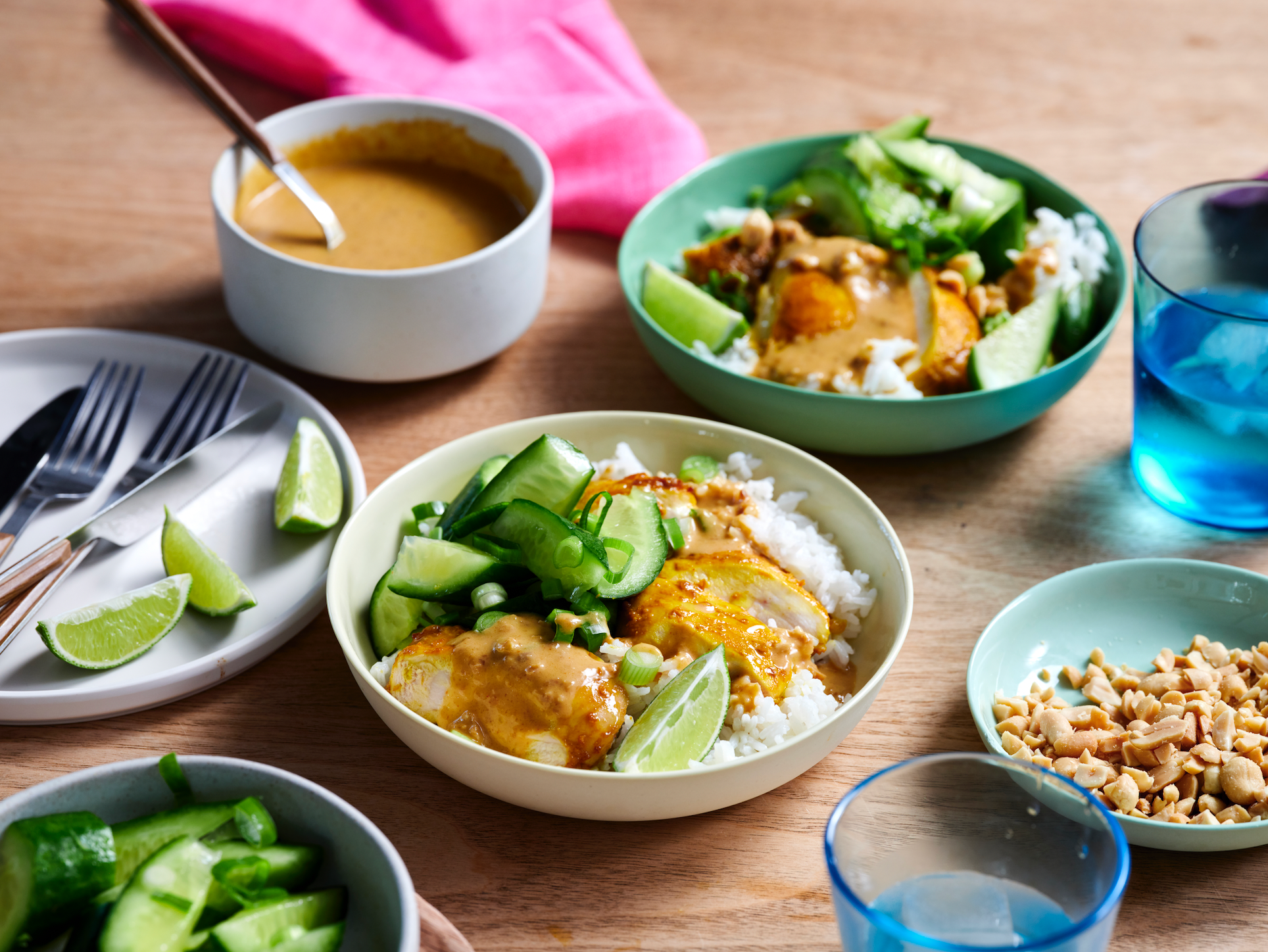 Baked Satay Chicken with Lemongrass Rice