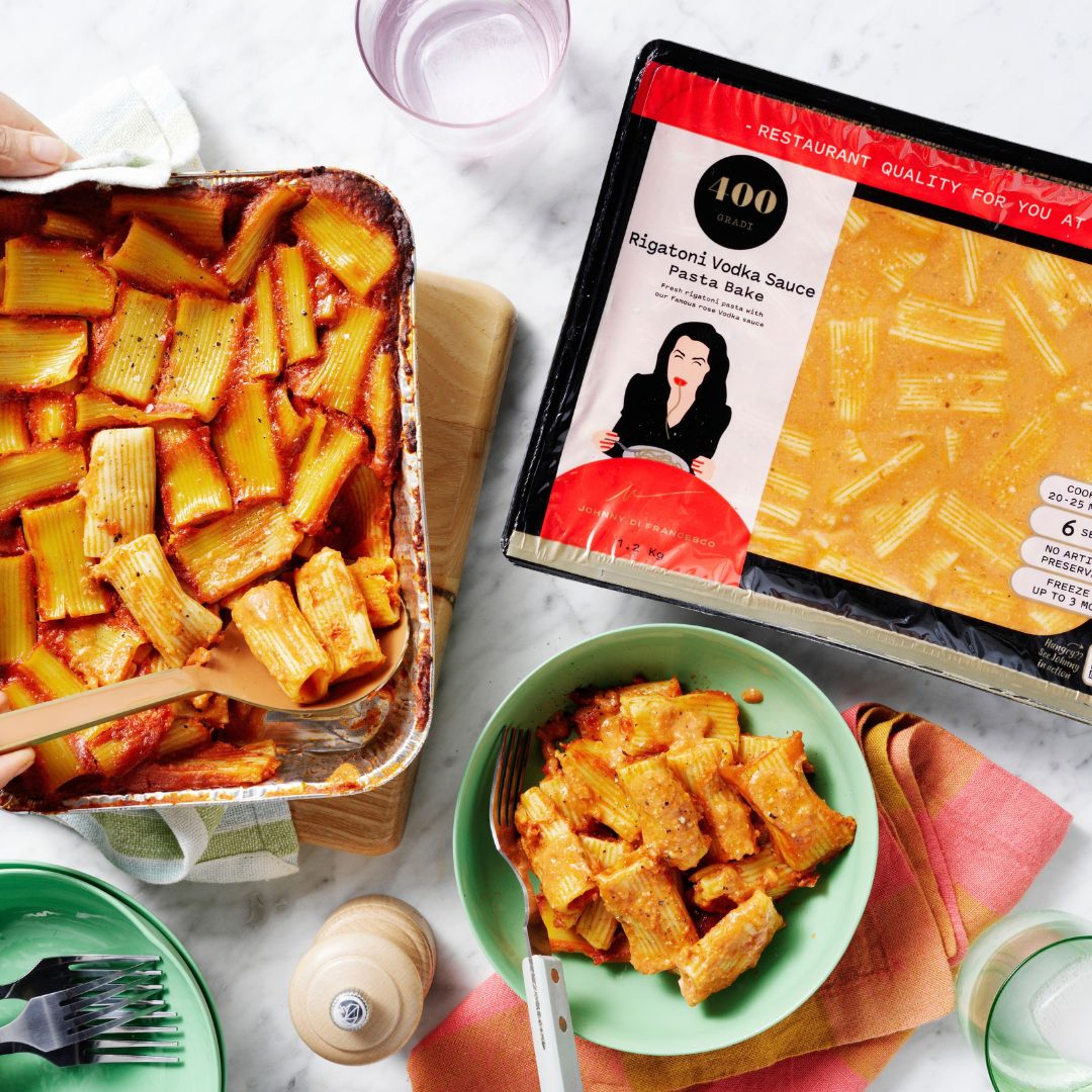 rigatoni vodka sauce pasta bake